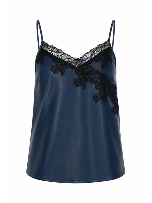 Top effetto pelle con ricamo in pizzo Patrizia Pepe | 8C0837 E005CA97